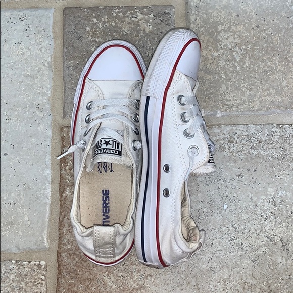 Converse Shoes - White slip on converse